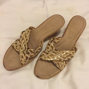 Multicolored Metallic and Leather Sandals